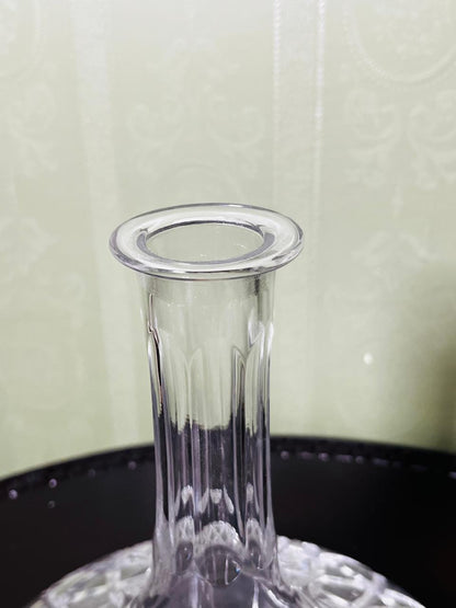 Vintage Cut Crystal Decanter with Stopper Clear 27cm