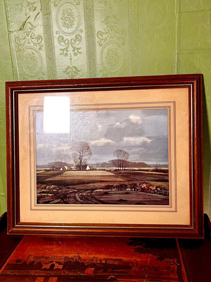 Vintage St Michael Winter Landscape Framed Painting