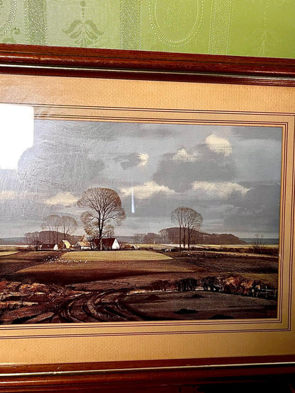 Vintage St Michael Winter Landscape Framed Painting