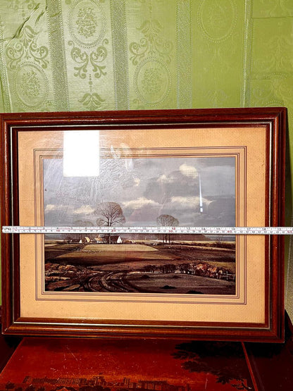 Vintage St Michael Winter Landscape Framed Painting