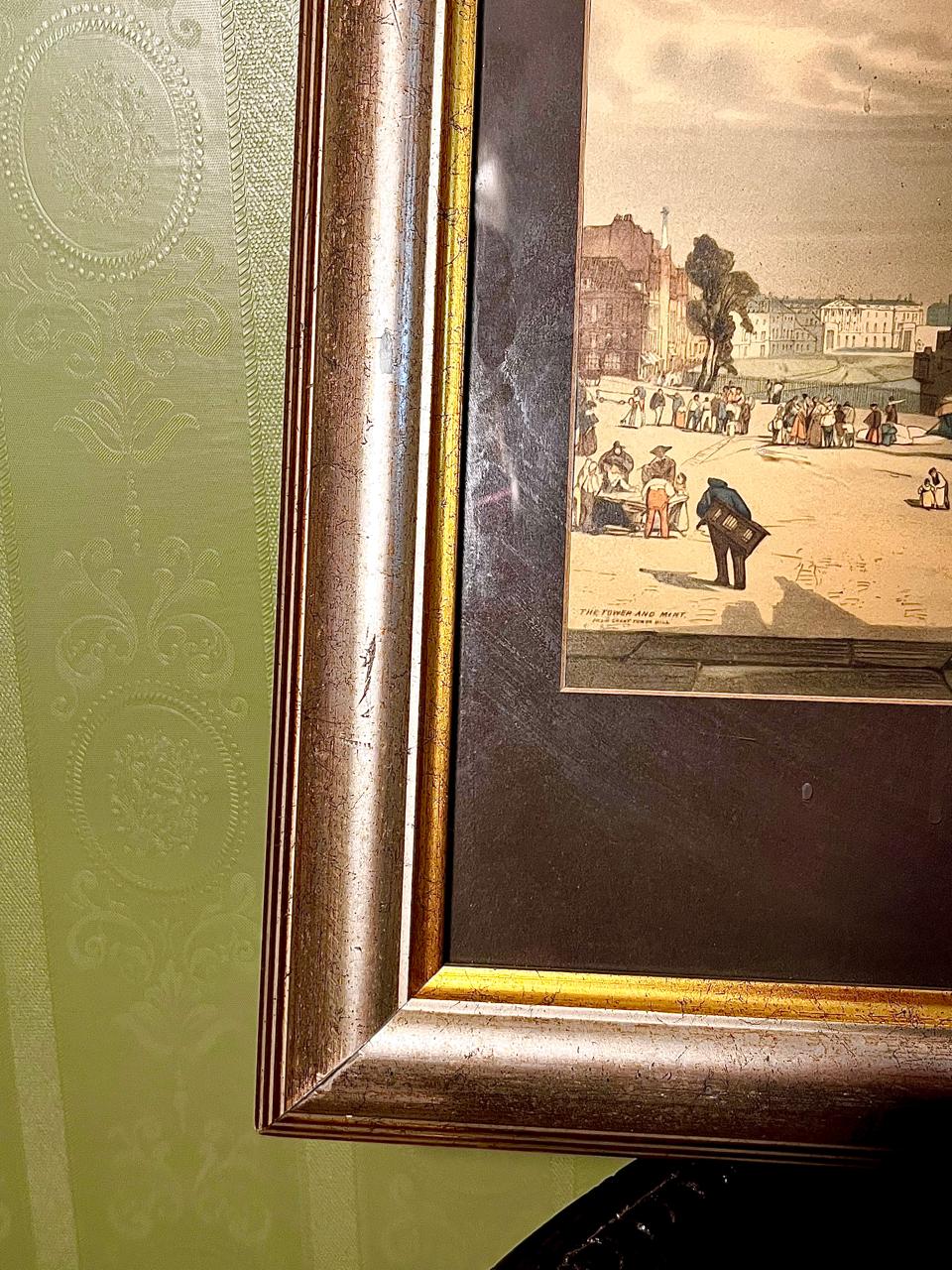 Vintage Historic Cityscape Framed Print 56cm
