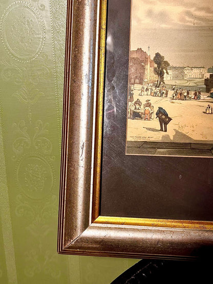 Vintage Historic Cityscape Framed Print 56cm