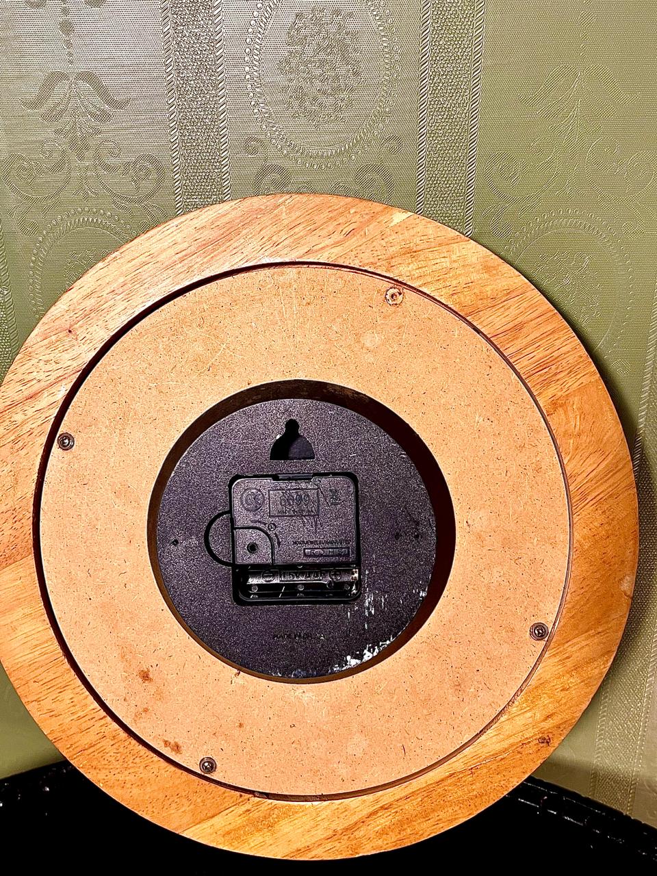 Vintage Actim Quartz Wooden Wall Clock 28cm