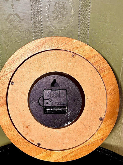 Vintage Actim Quartz Wooden Wall Clock 28cm