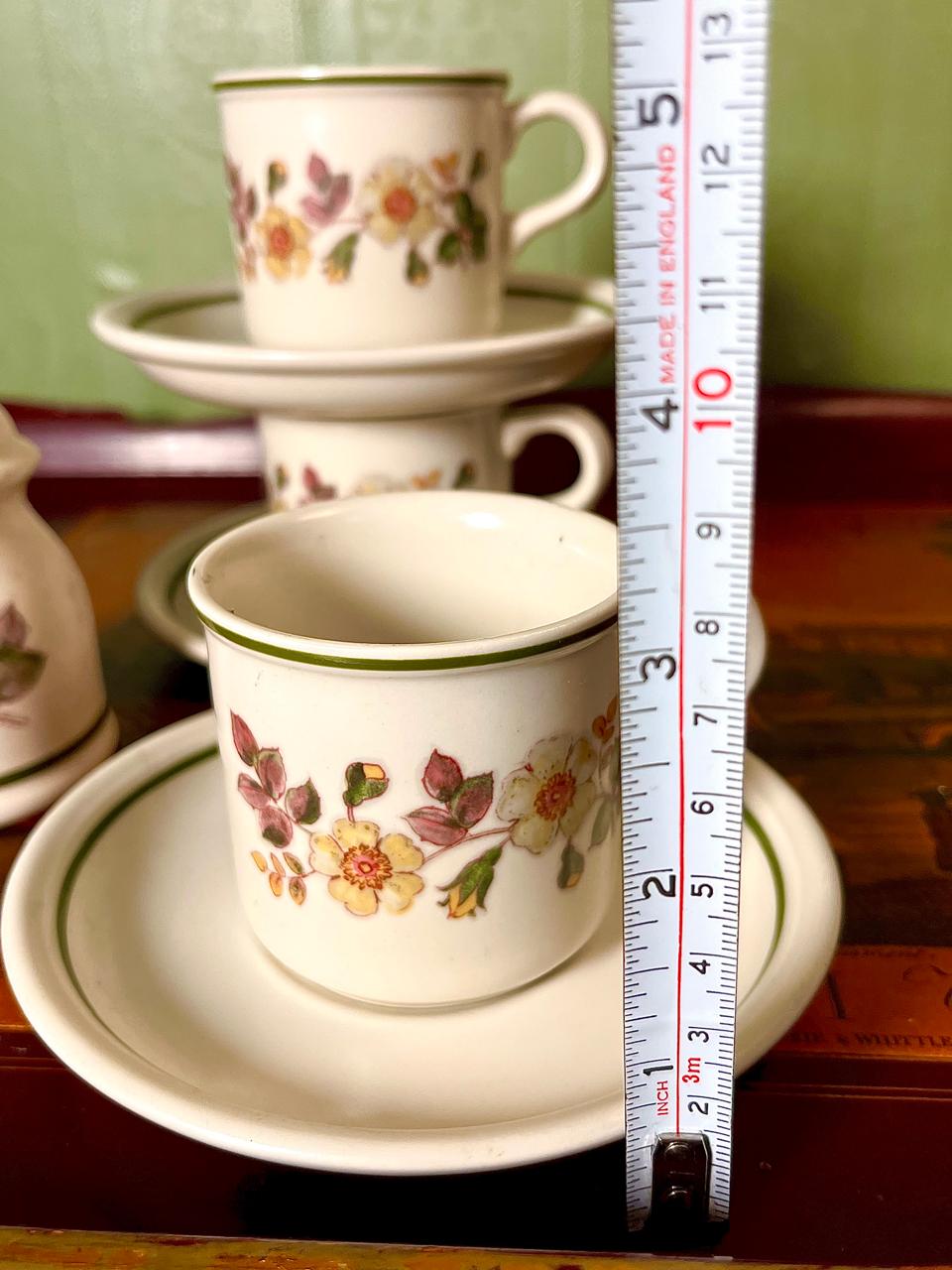 Autumn Leaves Floral Coffee Set, 7 Pieces, Made in England