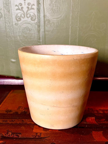 Vintage Cream Ceramic Planter Pot, 5.5 Inch