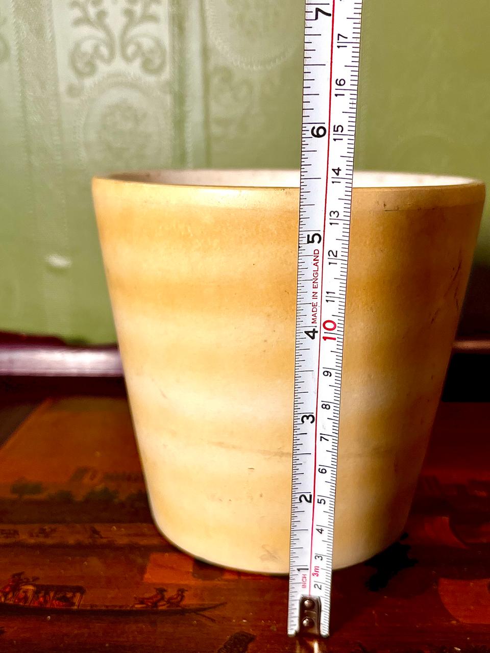 Vintage Cream Ceramic Planter Pot, 5.5 Inch