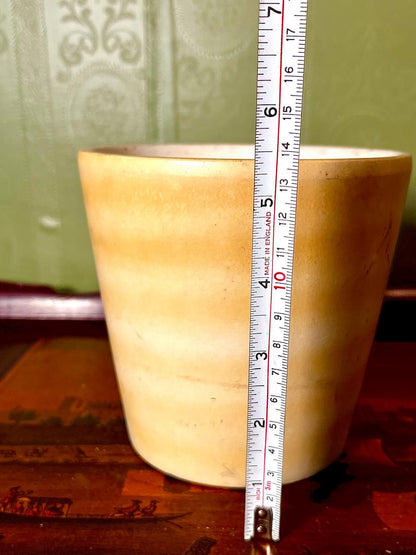 Vintage Cream Ceramic Planter Pot, 5.5 Inch