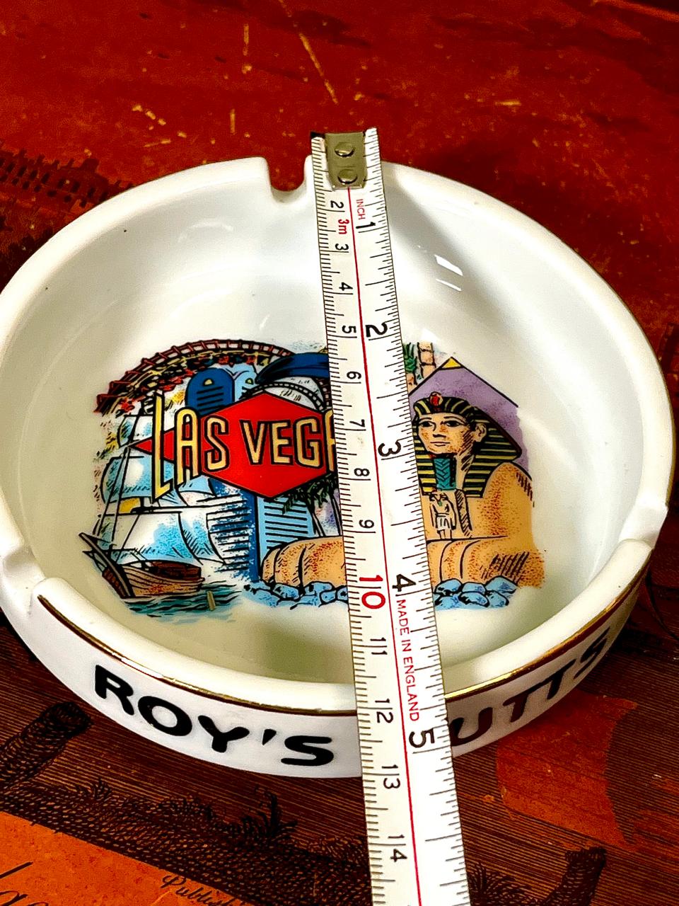 Vintage Las Vegas Roy’s Butt’s Ceramic Ashtray 5 Inch