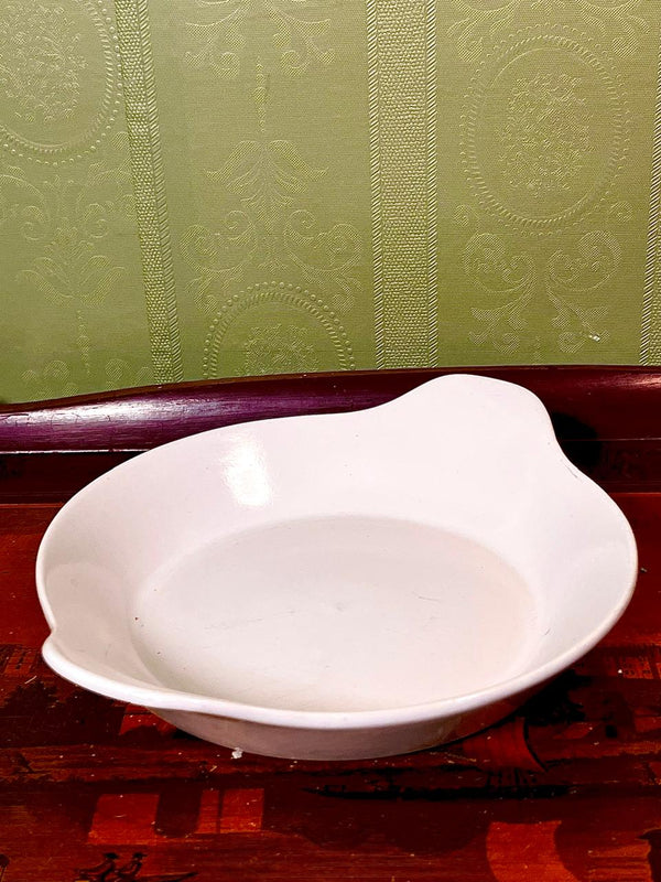 IKEA White Ceramic Oven Serving Dish Made in Portugal Approx. 9 Inch