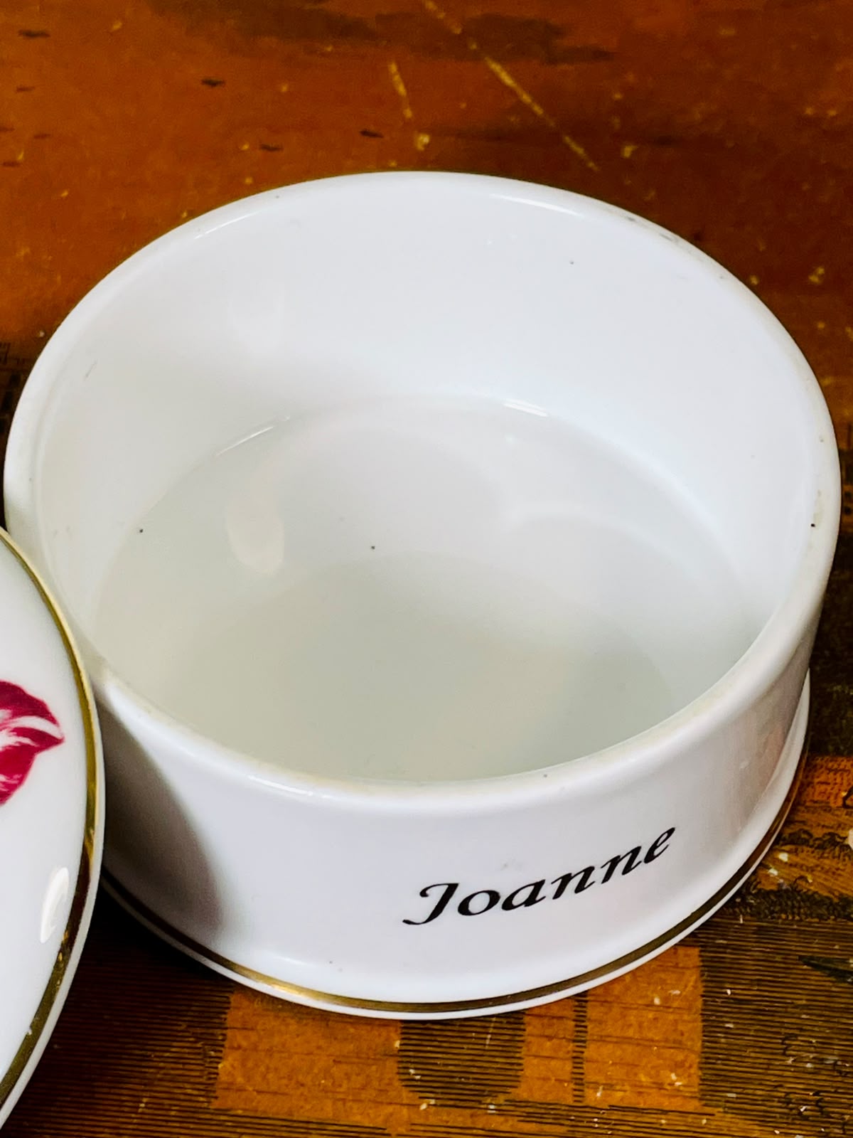 White Floral Trinkets box 9cm