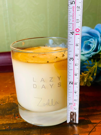Zoella Lazy Days Fragranced Candle in Clear Crystal 9 cm