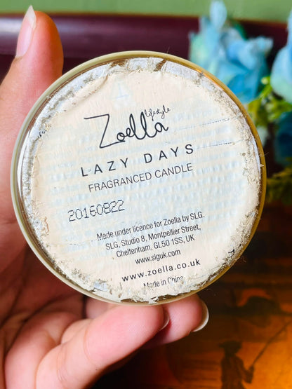 Zoella Lazy Days Fragranced Candle in Clear Crystal 9 cm