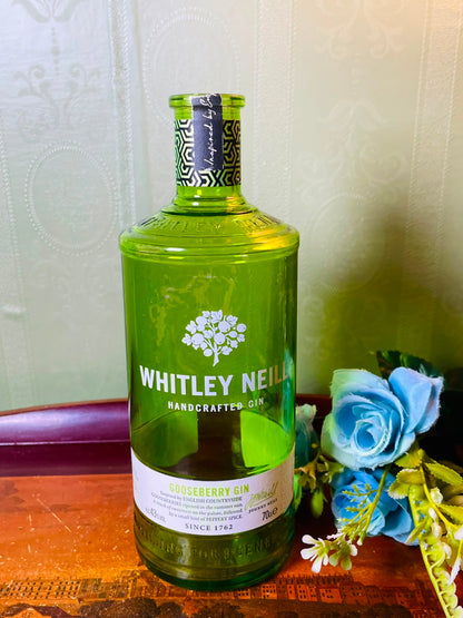 Whitley Neill Gooseberry Gin Green Glass Decorative Bottle 22 cm