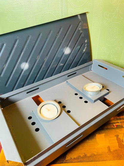 Metal Dual Tealight Food Warming Tray 34 cm