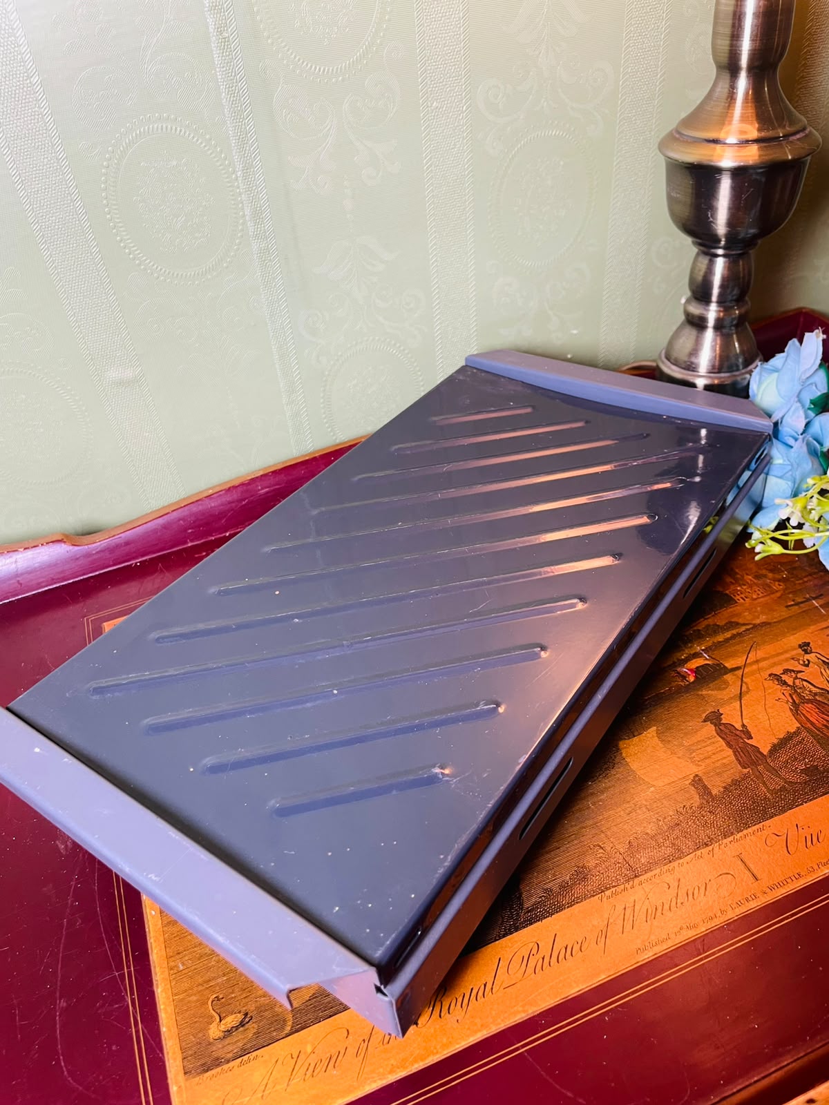 Metal Dual Tealight Food Warming Tray 34 cm