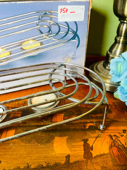 Apollo Chrome Dual Tealight Food Warmer 30 cm