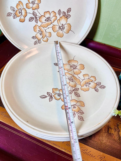 English Floral Dinner Plates & Bowls 8-Piece Set