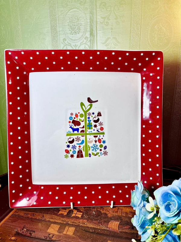 John Lewis Christmas Large Square Serving Platter 30 cm