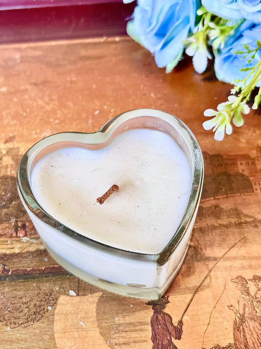 Heart-Shaped Crystal Candle Holder 3.5 Inch