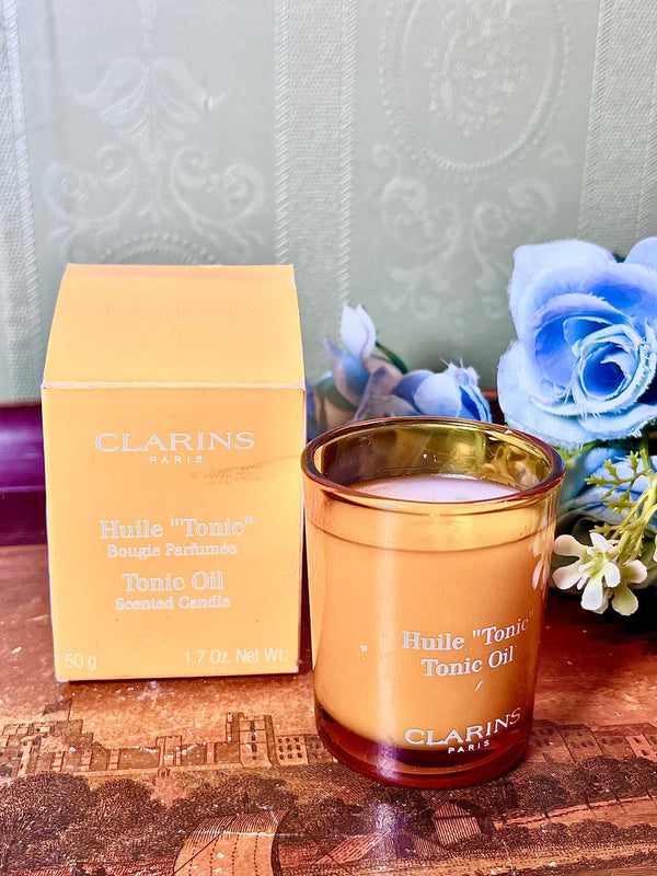 Clarins Paris Tonic Oil Amber Crystal Container 3.5 Inch