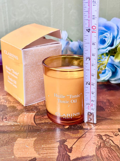 Clarins Paris Tonic Oil Amber Crystal Container 3.5 Inch