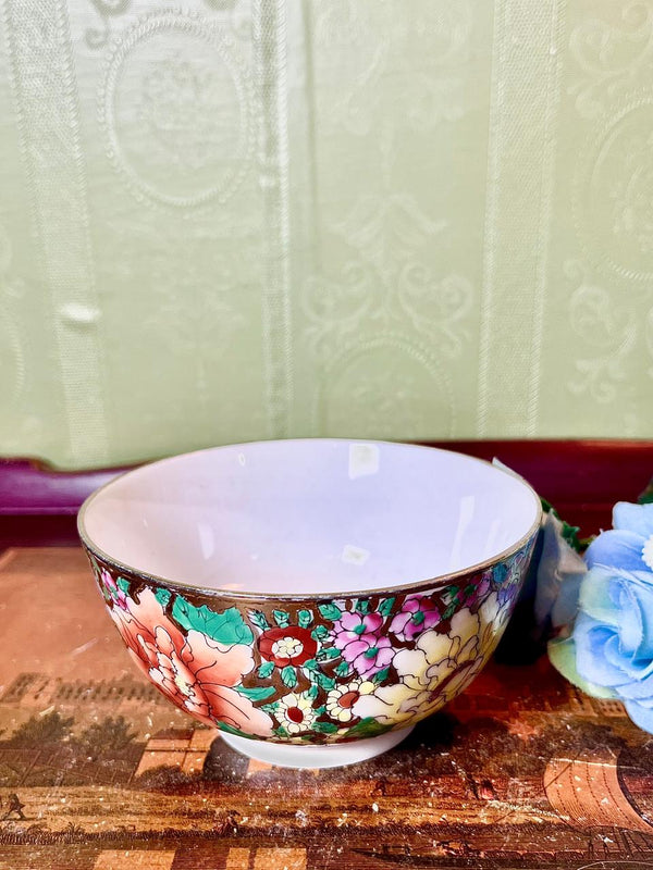 Chinese Hand-Painted Floral Bowl Multicolour 5 Inch