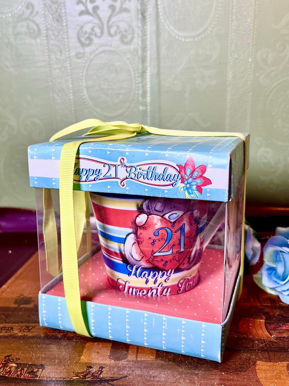 Me to You Happy 21st Birthday Ceramic Mug with Gift Box 4.5 Inch