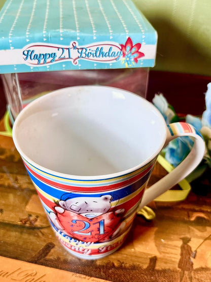 Me to You Happy 21st Birthday Ceramic Mug with Gift Box 4.5 Inch
