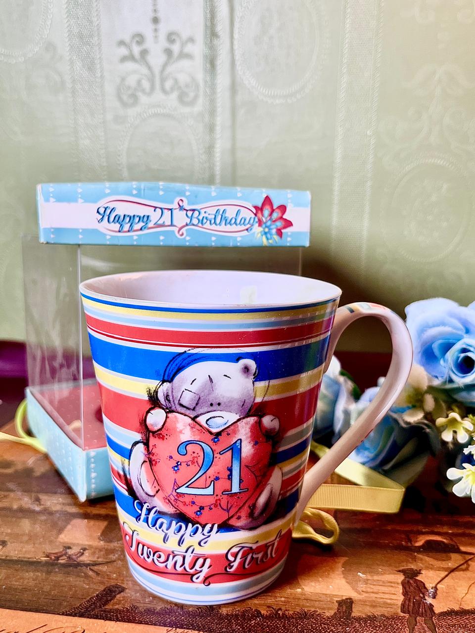 Me to You Happy 21st Birthday Ceramic Mug with Gift Box 4.5 Inch