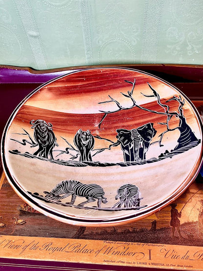 African Wildlife Serving Bowl 10 Inch