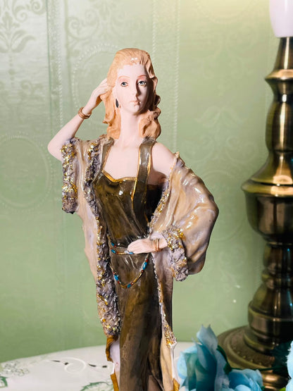 Leonardo The Pose Lady Figurine Gold Brown 11 Inch 1 Piece
