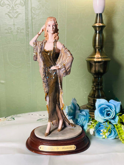 Leonardo The Pose Lady Figurine Gold Brown 11 Inch 1 Piece