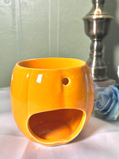 Orange Ceramic Jack-O'-Burner 11cm