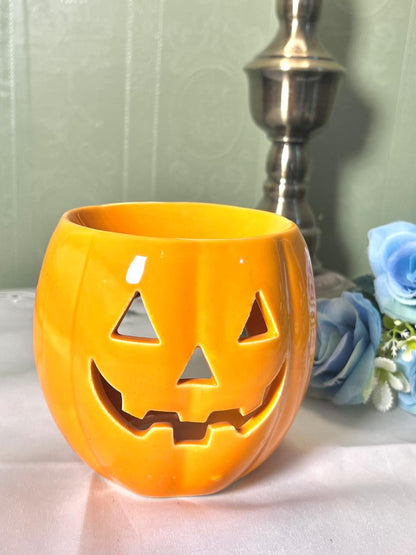 Orange Ceramic Jack-O'-Burner 11cm