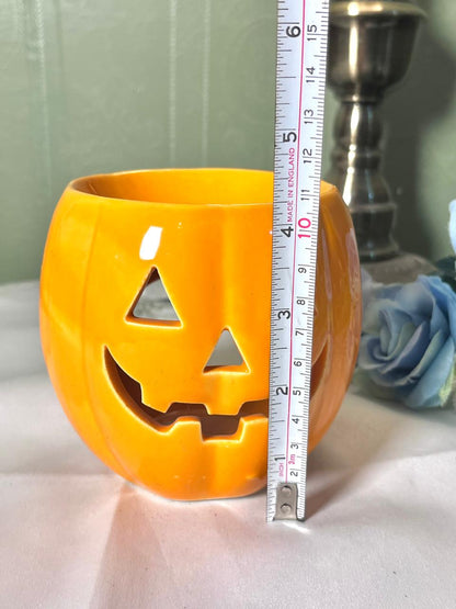 Orange Ceramic Jack-O'-Burner 11cm