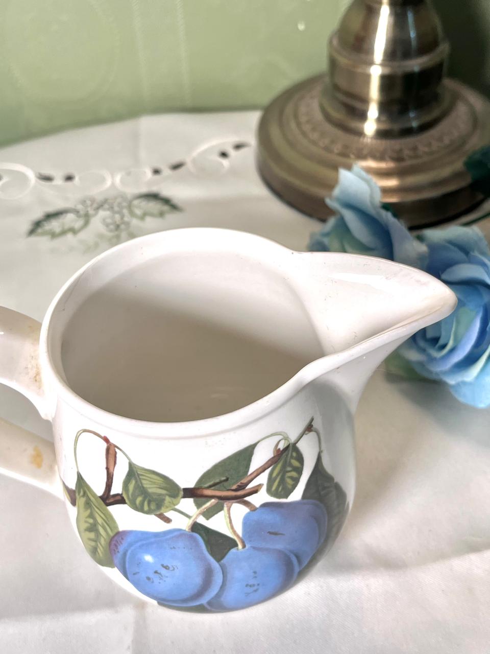 Pomona Portmeirion Blue Plum Ceramic Jug 11cm
