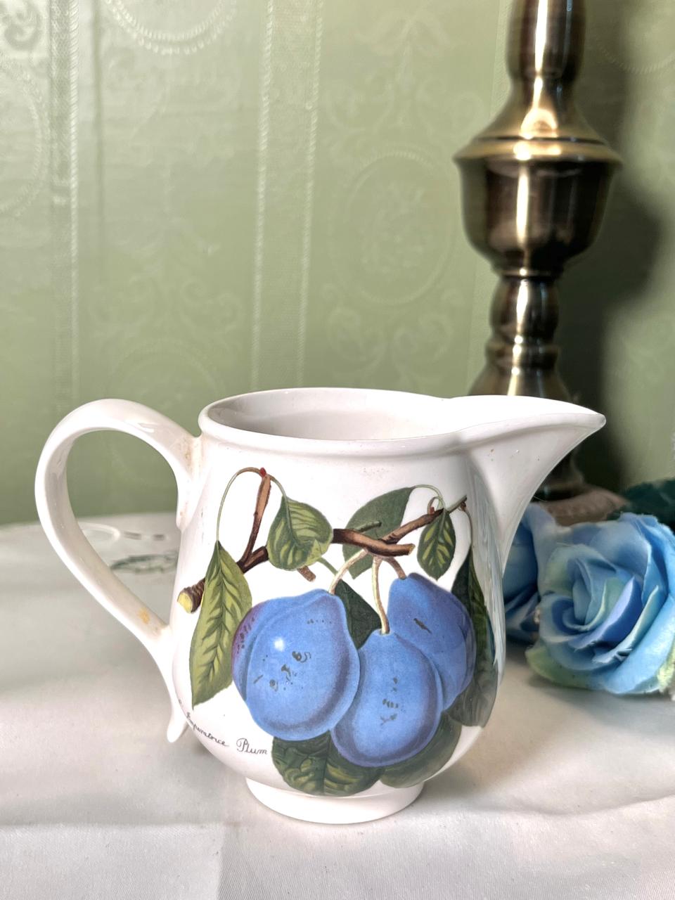Pomona Portmeirion Blue Plum Ceramic Jug 11cm
