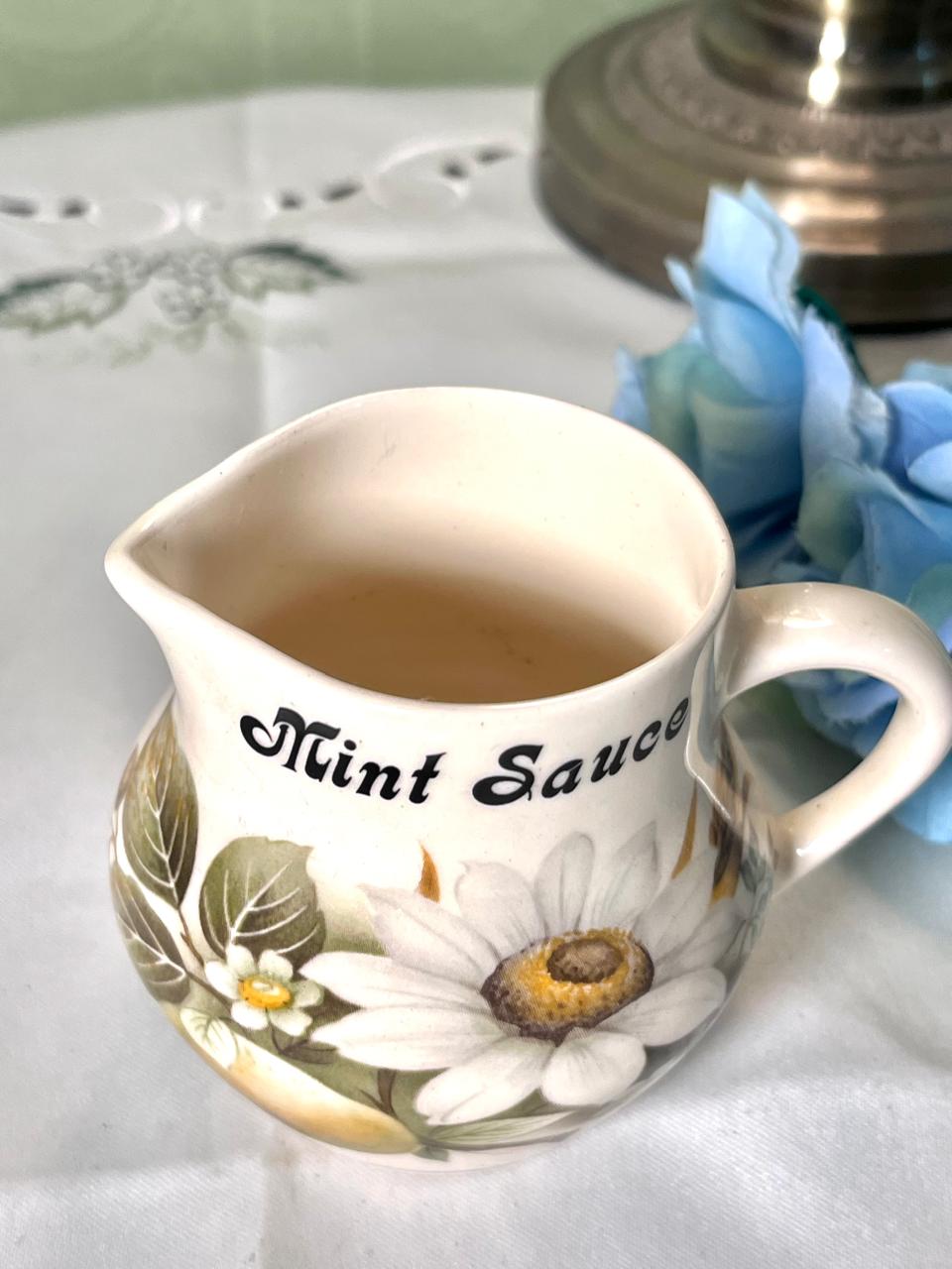 Brixham Pottery Devon Sauce Jug Floral Fruit Design 9cm