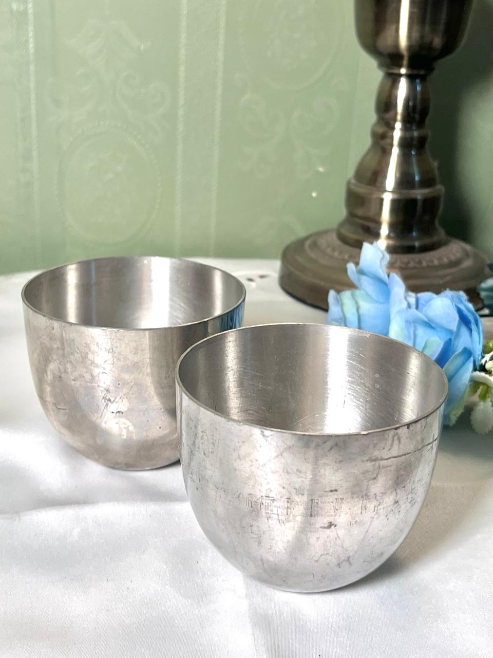 Stieff Pewter Jefferson Cups P50 Set of 2 8cm
