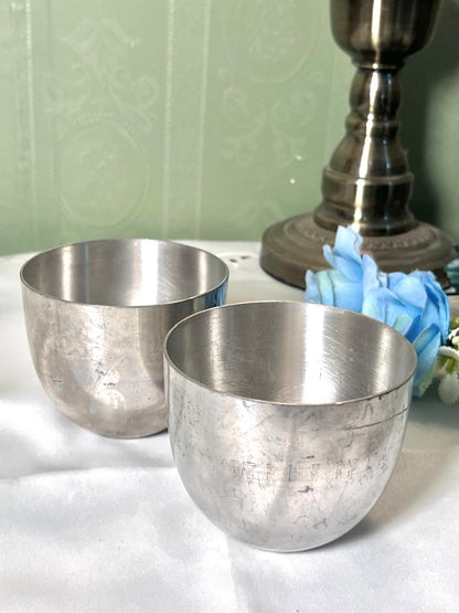 Stieff Pewter Jefferson Cups P50 Set of 2 8cm
