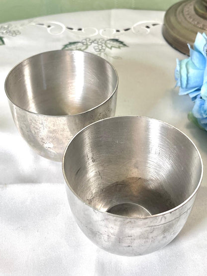 Stieff Pewter Jefferson Cups P50 Set of 2 8cm