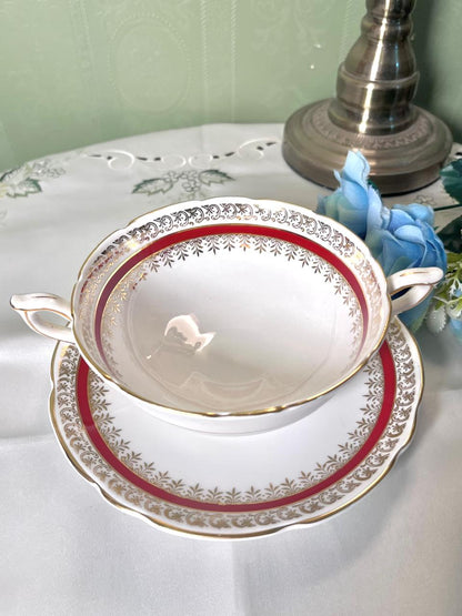 Salisbury Sarum Bone China Soup Cup & Saucer 2pc 13cm