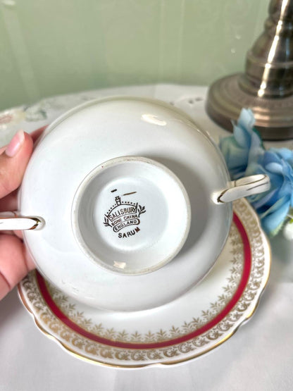 Salisbury Sarum Bone China Soup Cup & Saucer 2pc 13cm