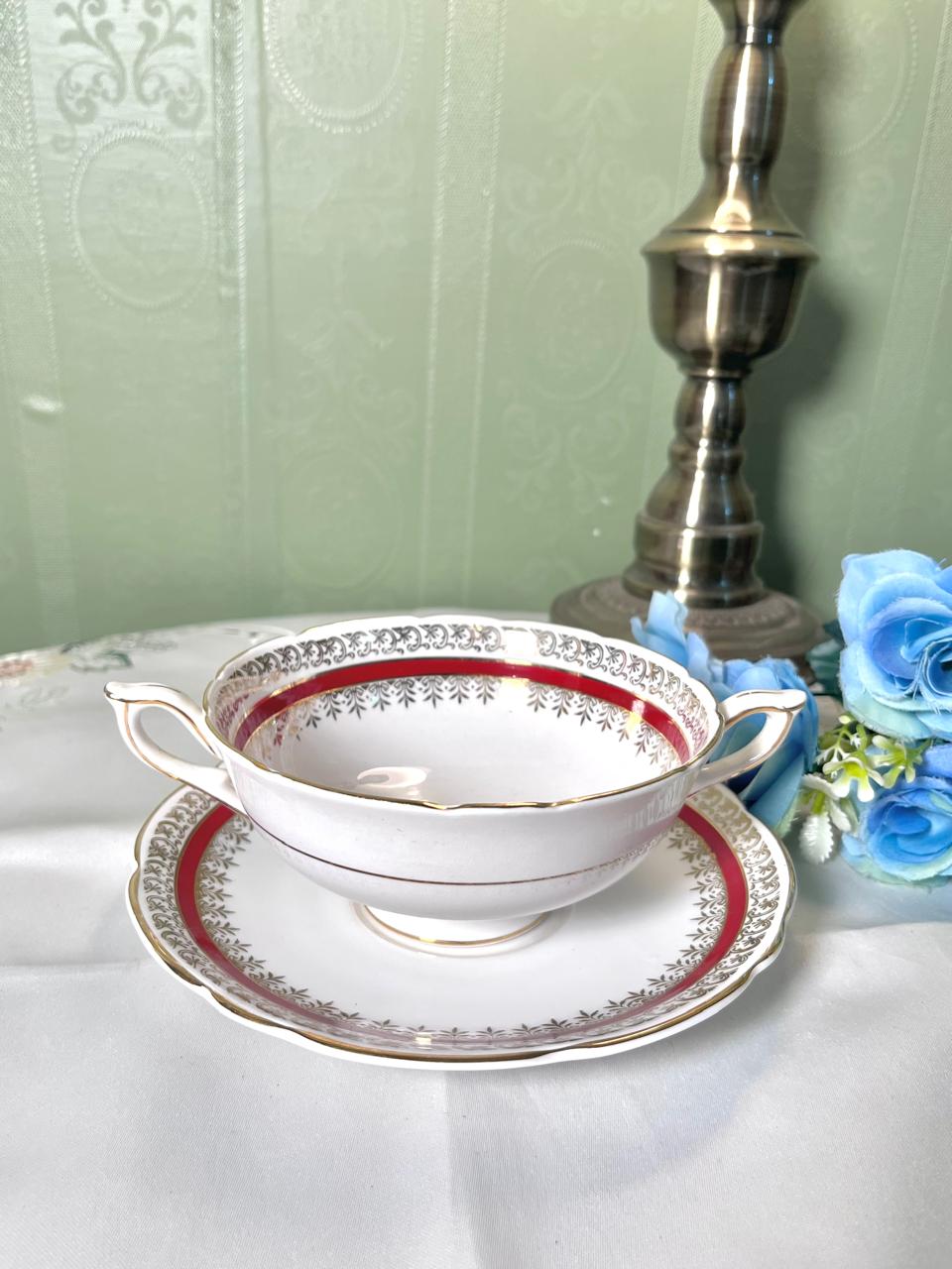 Salisbury Sarum Bone China Soup Cup & Saucer 2pc 13cm