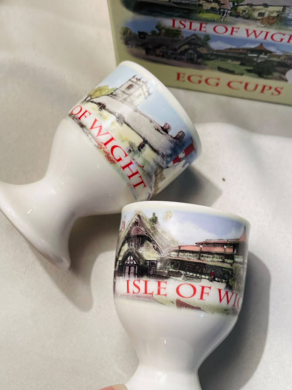 Isle of Wight Scenic Egg Cups Set of 2 – 3.5 Inch
