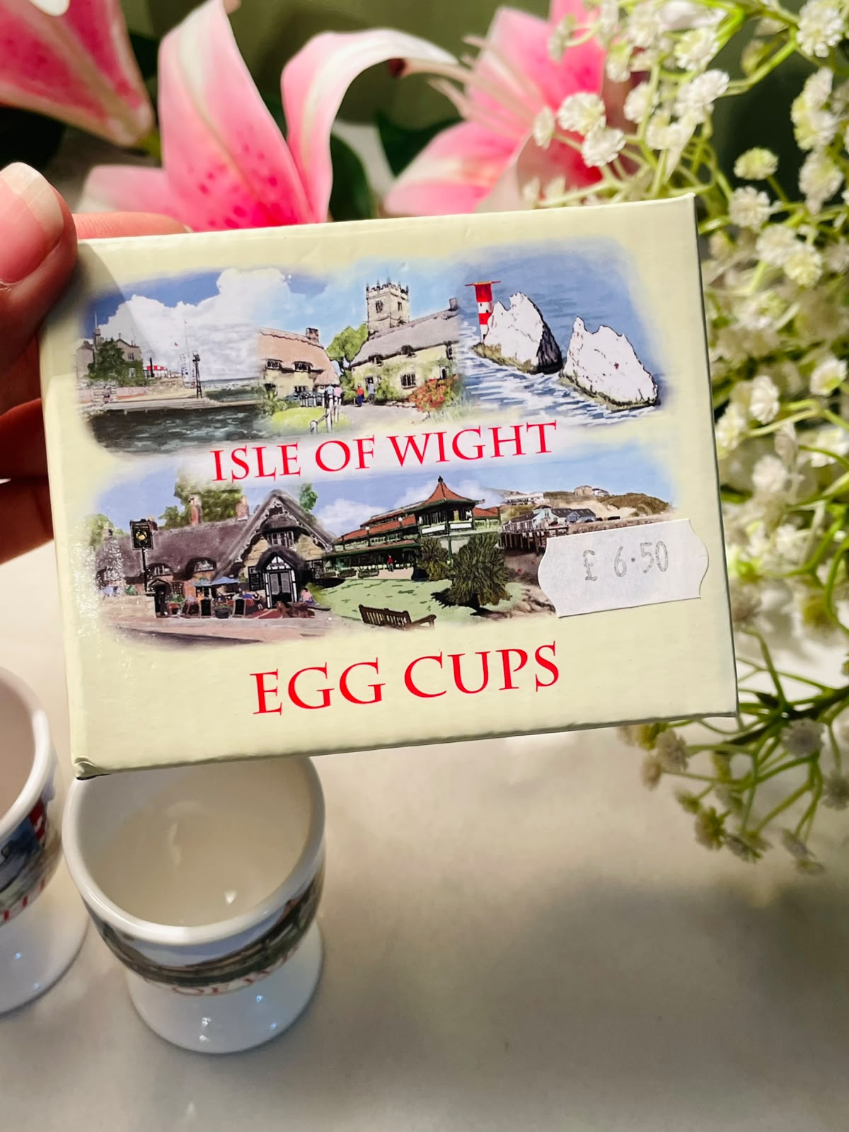 Isle of Wight Scenic Egg Cups Set of 2 – 3.5 Inch