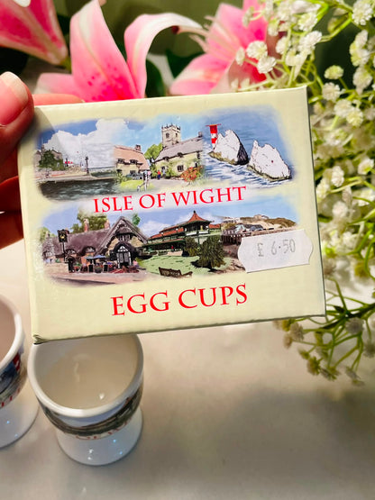 Isle of Wight Scenic Egg Cups Set of 2 – 3.5 Inch