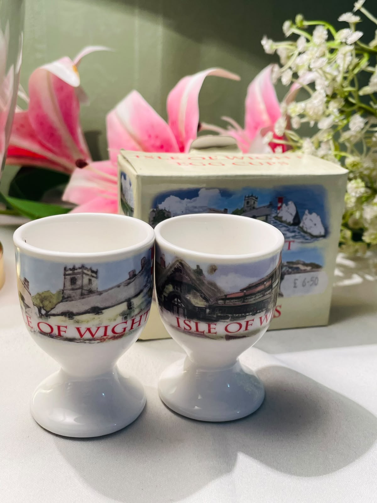 Isle of Wight Scenic Egg Cups Set of 2 – 3.5 Inch