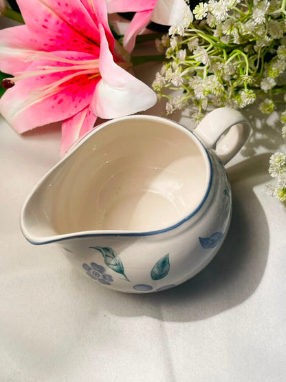 Blue Floral Gravy Boat – Approx. 5.5 Inches